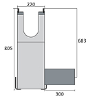 BIRCOlight® with ductile iron angles Nominal width 150 Outfall units In-line outfall unit | 1-piece