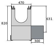 BIRCOdicht Nominal width 300 Outfall units In-line outfall unit I 1-piece