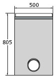 BIRCOdicht Nominal width 300 Outfall units Inline outfall unit with shut-off device I1-piece