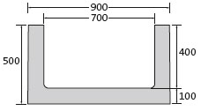 BIRCOcanal Nominal width 700 afvoergoten Supply channels without angles I cast-in mounting rails