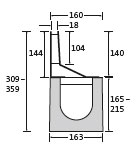 BIRCOslotted steel covers Nominal width 100 Slotted steel covers Slotted steel covers I asymmetrical I material thickness 4 mm