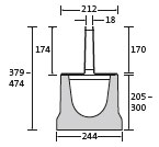 BIRCOslotted steel covers Nominal width 150 AS Slotted Slotted steel covers I symmetrical I material thickness 4 mm