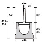 BIRCOslotted steel covers Nominal width 150 AS Slotted Slotted steel covers I symmetrical I material thickness 4 mm