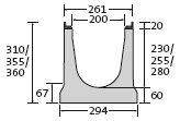 BIRCOlight® with ductile iron angles Nominal width 200 Channels Channel elements with anchoring system I without internal inbuilt fall