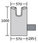 BIRCOmassiv Nominal width 170 Outfall Outfall unit I 1-piece I with 1-piece hot-dipped galvanized surface protection