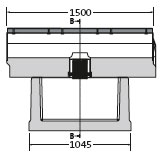 BIRCOmassiv Nominal width 170 Outfall Outfall unit I 2-piece I with 1-piece hot-dipped galvanized surface protection