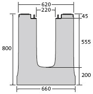 BIRCOmassiv Nominal width 220 afvoergoten Channel elements I without internal inbuilt fall I with 1-piece hot-dipped galvanised surface protection