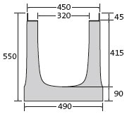 BIRCOsir Large dimensions Nominal width 320 Channels Channel elements without internal inbuilt fall
