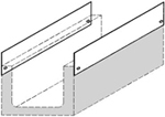 BIRCOcanal® Nominal width 520 Accessories Lateral steel upstands I as back support for reinforced concrete covers for BIRCOcanal® without angles