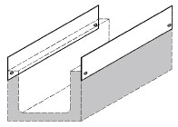 BIRCOcanal® Nominal width 200 Accessories Lateral steel upstands I as back support for reinforced concrete covers for BIRCOcanal® without angles