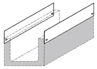 BIRCOcanal Nominal width 700 Accessories Lateral steel upstands I as back support for reinforced concrete covers for BIRCOcanal without angles
